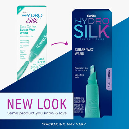 Schick Hydro Silk Sugar Wax Wand for Eyebrows, Face & Lip – Gentle Facial Hair Removal Pen, 0.77 oz