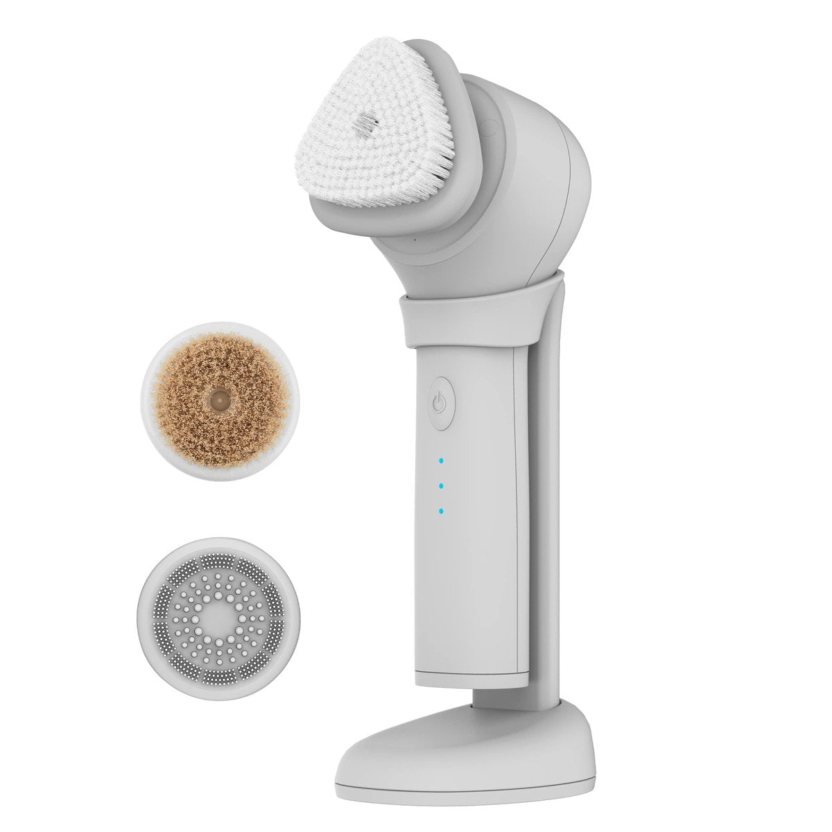 skn by Conair Daily Glow Facial Cleansing Brush – All-in-One Silicone Brush with 3 Interchangeable Attachments for Cleansing, Exfoliation & Rejuvenation - görsel 1