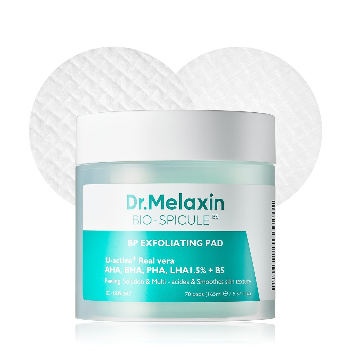 Dr.Melaxin BP Pore Exfoliating Pad – 70 Pads, 165ml – Minimize Pores, Remove Dead Skin & Blackheads, Prevent Breakouts, Improve Texture – Korean Skincare - görsel 1