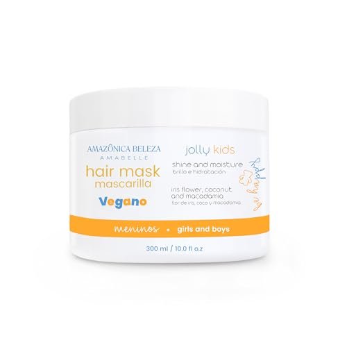 AMABELLE Jolly Kids Hair Mask - Vegan, Moisturizing & Nourishing for All Hair Types - Promotes Healthy Growth - 10 oz Avelisse