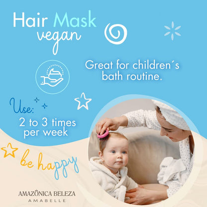 AMABELLE Jolly Kids Hair Mask - Vegan, Moisturizing & Nourishing for All Hair Types - Promotes Healthy Growth - 10 oz Avelisse