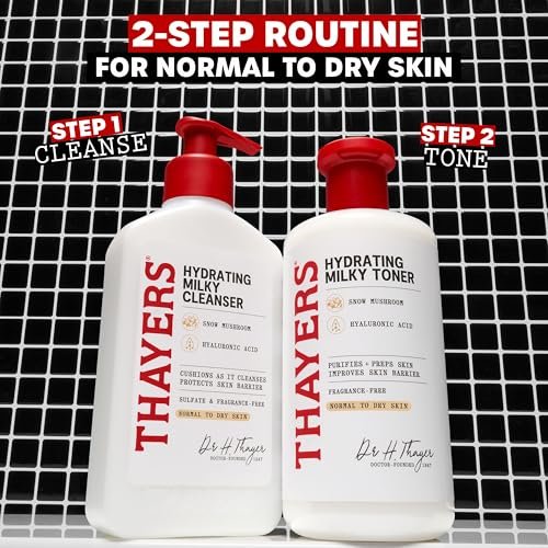 Thayers Milky Hydrating Face Cleanser with Snow Mushroom and Hyaluronic Acid – Gentle Facial Wash for Dry and Sensitive Skin, 8 Fl Oz Avelisse