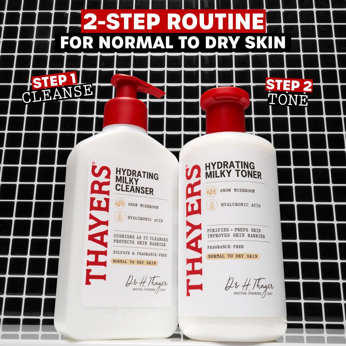 Thayers Milky Hydrating Face Cleanser with Snow Mushroom and Hyaluronic Acid – Gentle Facial Wash for Dry and Sensitive Skin, 8 Fl Oz Avelisse