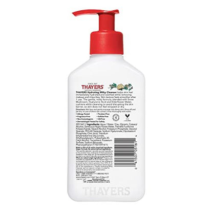 Thayers Milky Hydrating Face Cleanser with Snow Mushroom and Hyaluronic Acid – Gentle Facial Wash for Dry and Sensitive Skin, 8 Fl Oz Avelisse