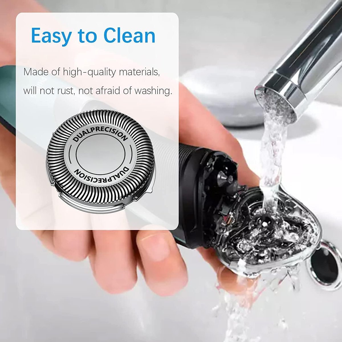 SH30 Replacement Heads Compatible with Philips Norelco 3000, 2000, 1000, 3500 Series - 6 Pack with 2 Cleaning Brushes Avelisse