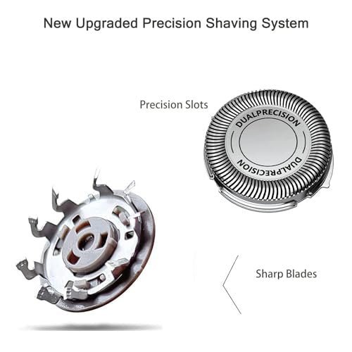 SH30 Replacement Heads Compatible with Philips Norelco 3000, 2000, 1000, 3500 Series - 6 Pack with 2 Cleaning Brushes Avelisse