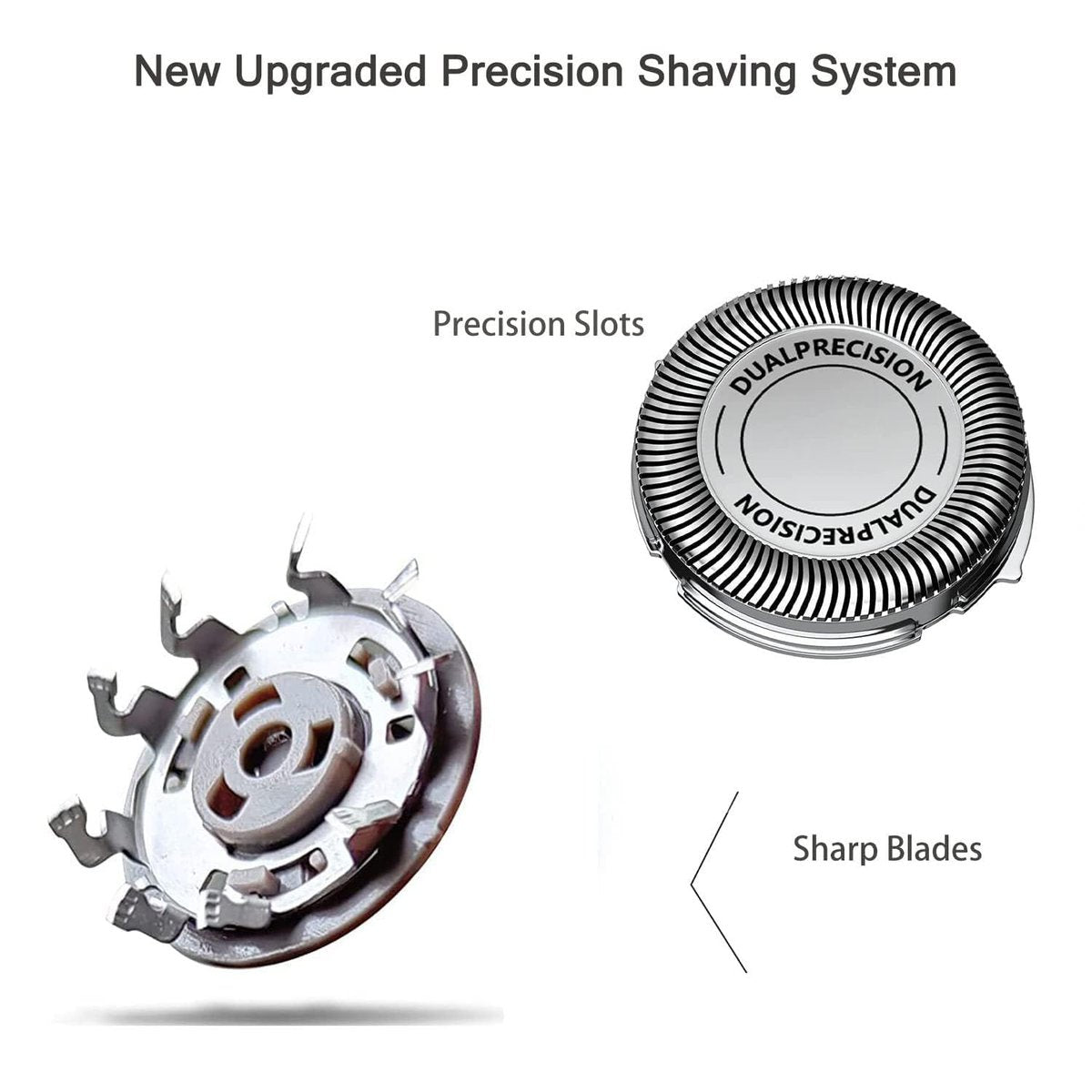 SH30 Replacement Heads Compatible with Philips Norelco 3000, 2000, 1000, 3500 Series - 6 Pack with 2 Cleaning Brushes Avelisse
