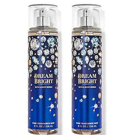Bath & Body Works Dream Bright Fine Fragrance Body Mist Gift Set, 8 fl oz (Pack of 2) Avelisse