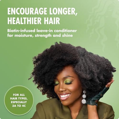 Mielle Organics Rosemary Mint Strengthening Leave In Conditioner for Curly Hair - Hydrating Hair Moisturizer Infused with Biotin to Soften, Protect & Boost Shine (12 oz)