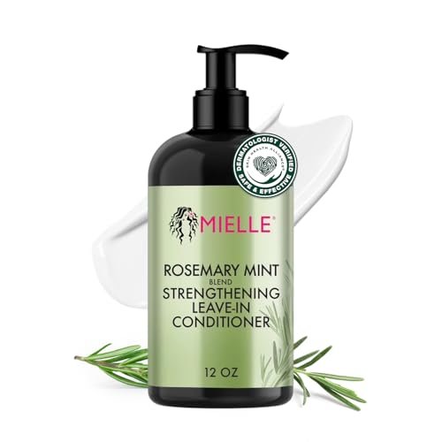 Mielle Organics Rosemary Mint Strengthening Leave In Conditioner for Curly Hair - Hydrating Hair Moisturizer Infused with Biotin to Soften, Protect & Boost Shine (12 oz) - görsel 2