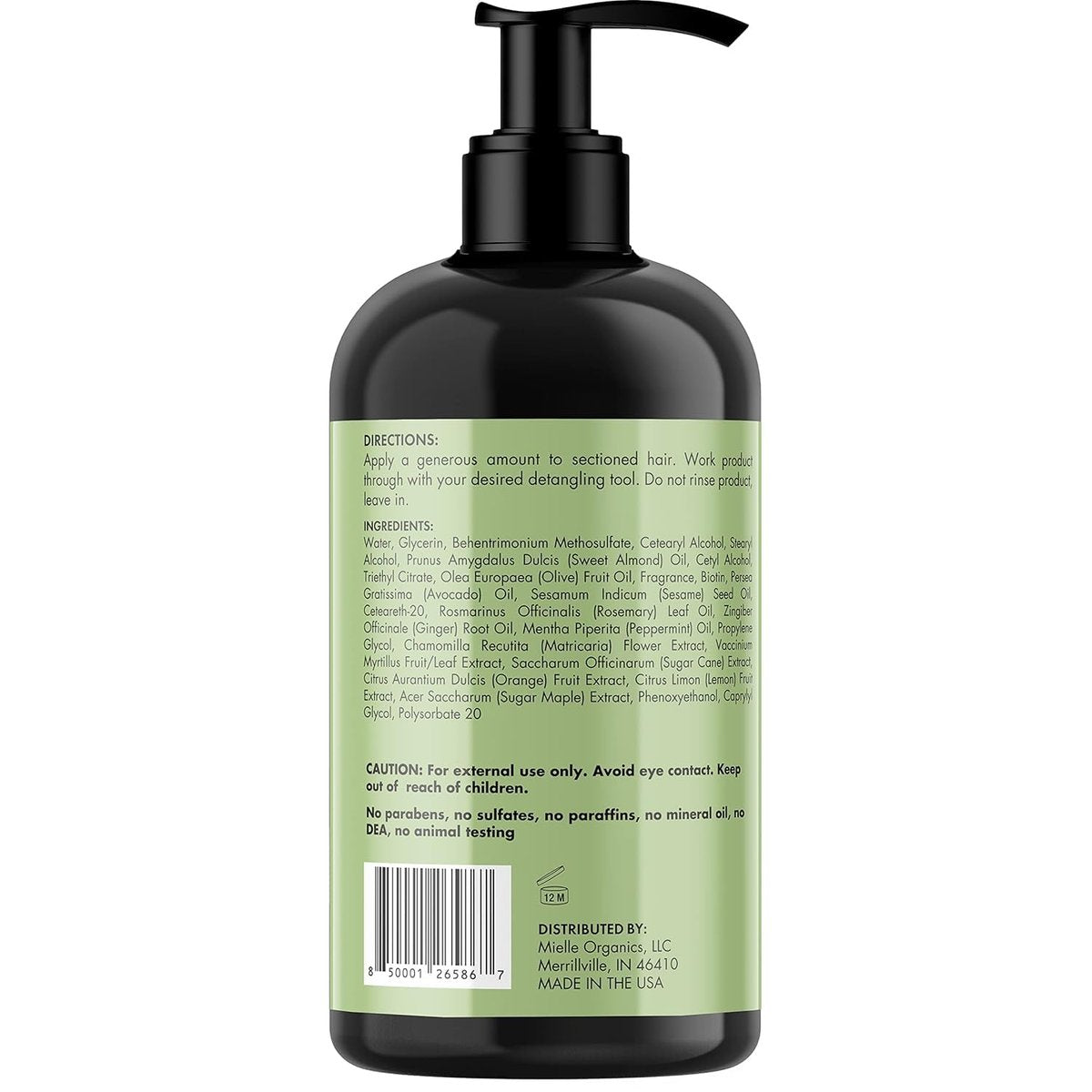 Mielle Organics Rosemary Mint Strengthening Leave In Conditioner for Curly Hair - Hydrating Hair Moisturizer Infused with Biotin to Soften, Protect & Boost Shine (12 oz) - görsel 15