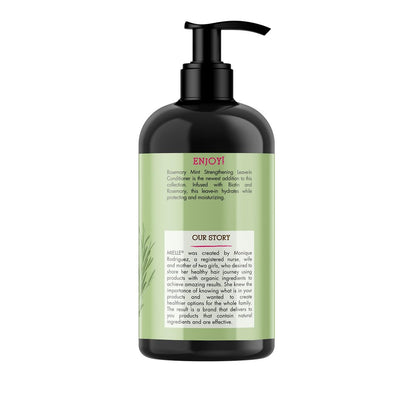 Mielle Organics Rosemary Mint Strengthening Leave In Conditioner for Curly Hair - Hydrating Hair Moisturizer Infused with Biotin to Soften, Protect & Boost Shine (12 oz)