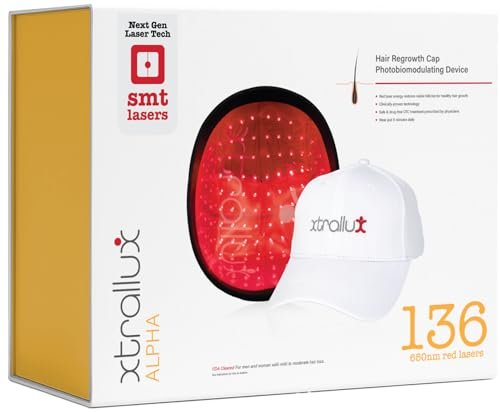 Xtrallux Alpha Hair Growth Laser Cap - FDA Cleared 136 Lasers for Men & Women, SMT Technology, 6-Min Daily Treatment - görsel 4