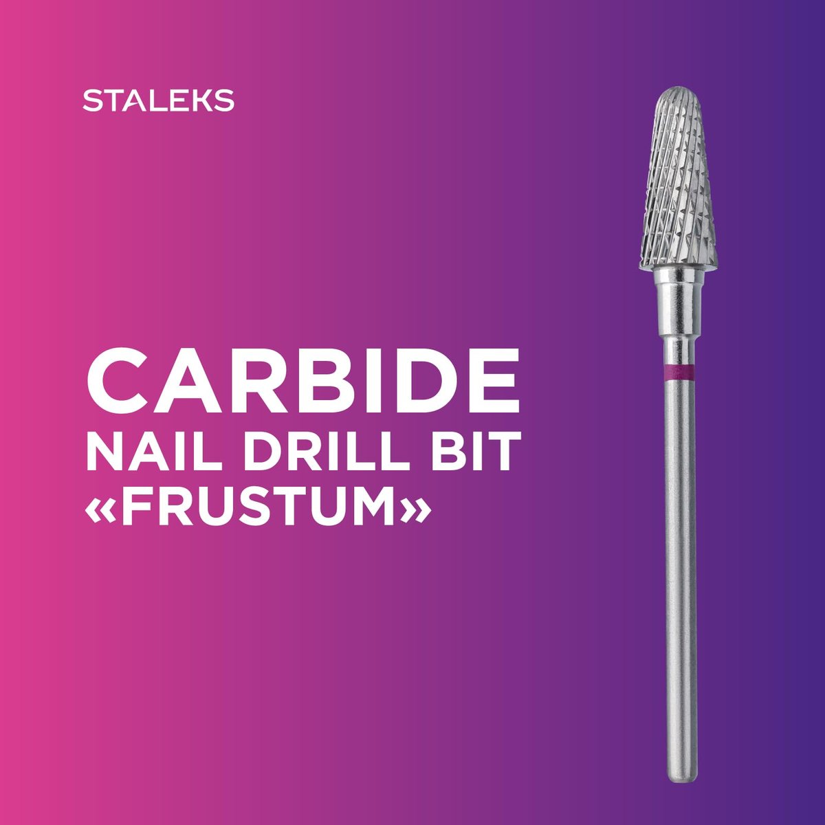STALEKS PRO Expert Carbide Nail Drill Bit – Frustum, Purple, 6mm Head / 14mm WP, Coarse for Fast Artificial Nail & Skin Removal - görsel 7