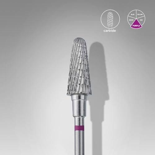 STALEKS PRO Expert Carbide Nail Drill Bit – Frustum, Purple, 6mm Head / 14mm WP, Coarse for Fast Artificial Nail & Skin Removal - görsel 6