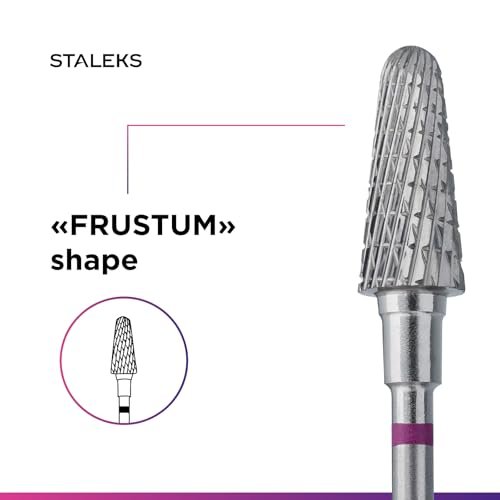 STALEKS PRO Expert Carbide Nail Drill Bit – Frustum, Purple, 6mm Head / 14mm WP, Coarse for Fast Artificial Nail & Skin Removal - görsel 10