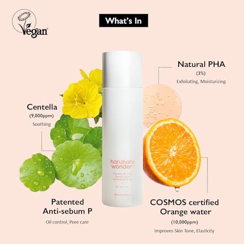 Haruharu Wonder Centella 3% PHA Gentle Liquid Exfoliating Serum – 4.06 fl oz – Mild Exfoliator for Sensitive Skin, Vegan & Cruelty-Free Korean Skincare - görsel 6