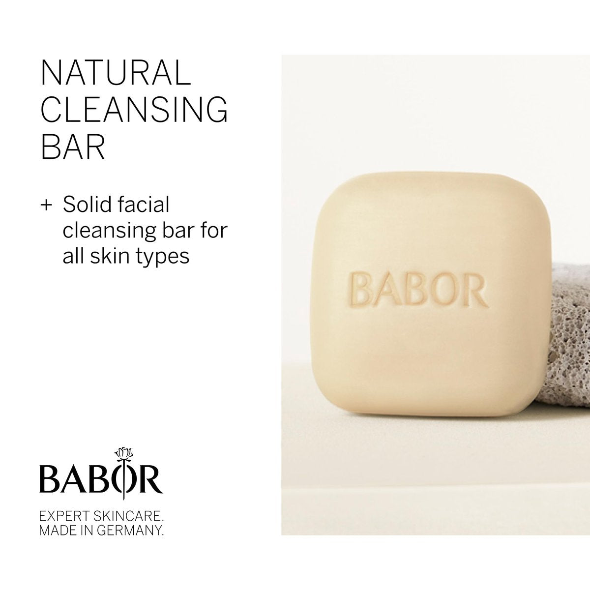BABOR Natural Cleansing Bar for Oily & Combination Skin – Clarifying Facial Cleansing with Aloe Vera & Baobab Oil, 65g - görsel 3