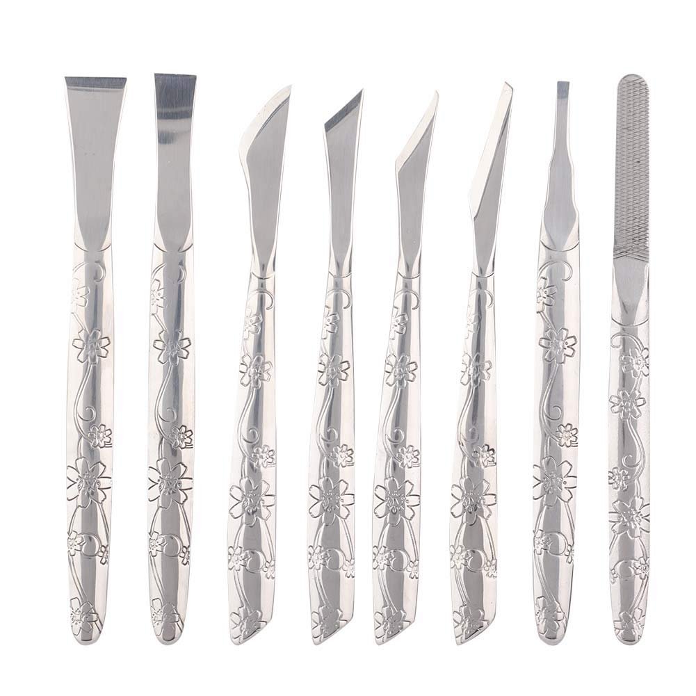Watris Veiyi 8-Piece Stainless Steel Foot Shaver Set – Professional Pedicure Tool Kit for Dead Skin Removal, Callus Care for Men & Women Avelisse