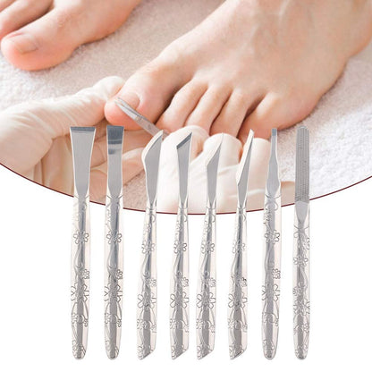 Watris Veiyi 8-Piece Stainless Steel Foot Shaver Set – Professional Pedicure Tool Kit for Dead Skin Removal, Callus Care for Men & Women Avelisse