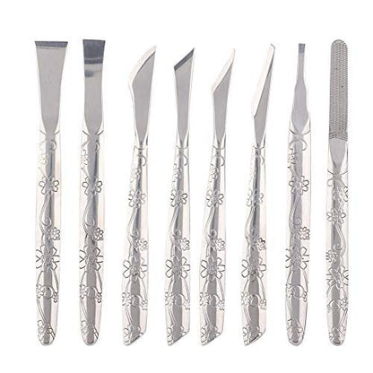 Watris Veiyi 8-Piece Stainless Steel Foot Shaver Set – Professional Pedicure Tool Kit for Dead Skin Removal, Callus Care for Men & Women Avelisse