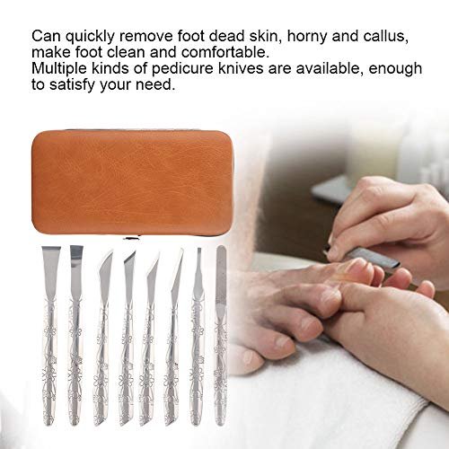 Watris Veiyi 8-Piece Stainless Steel Foot Shaver Set – Professional Pedicure Tool Kit for Dead Skin Removal, Callus Care for Men & Women Avelisse