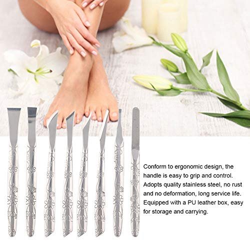 Watris Veiyi 8-Piece Stainless Steel Foot Shaver Set – Professional Pedicure Tool Kit for Dead Skin Removal, Callus Care for Men & Women Avelisse