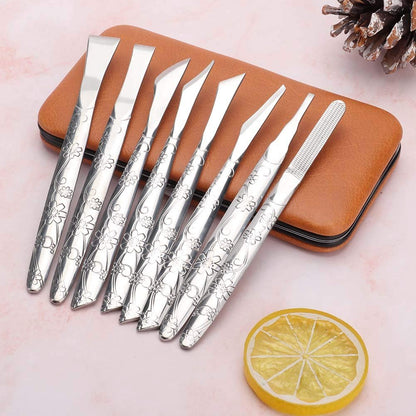 Watris Veiyi 8-Piece Stainless Steel Foot Shaver Set – Professional Pedicure Tool Kit for Dead Skin Removal, Callus Care for Men & Women Avelisse