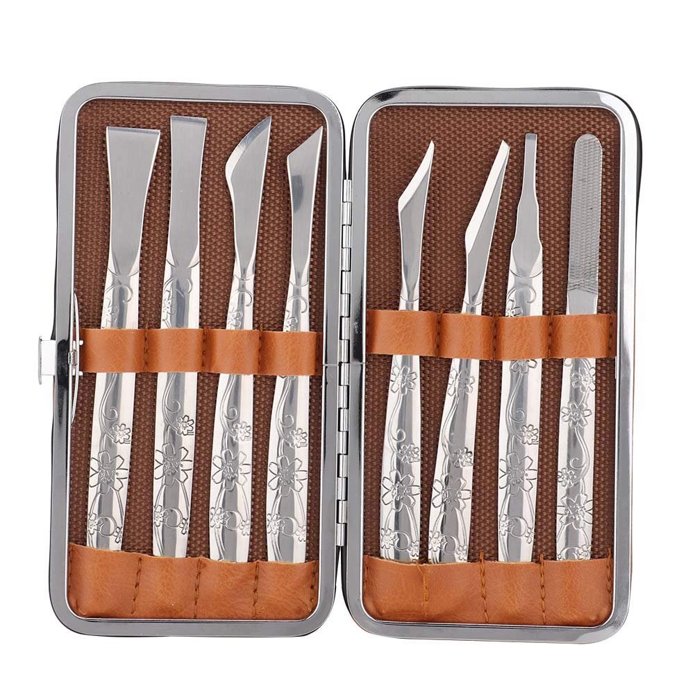 Watris Veiyi 8-Piece Stainless Steel Foot Shaver Set – Professional Pedicure Tool Kit for Dead Skin Removal, Callus Care for Men & Women Avelisse