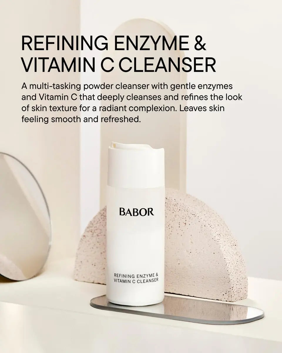 BABOR Enzyme & Vitamin C Powder Cleanser – Brightening & Exfoliating Face Wash for Radiant Skin, Gentle Daily Polish, Travel-Friendly Avelisse