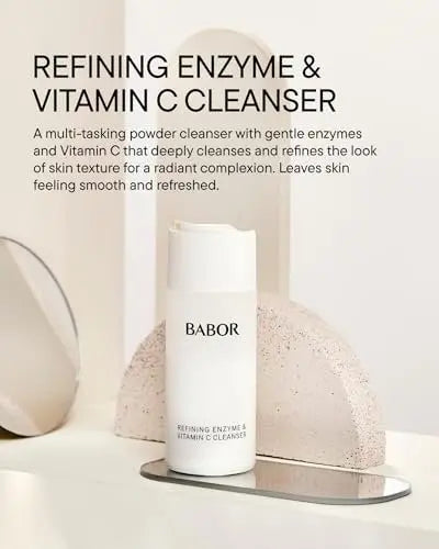 BABOR Enzyme & Vitamin C Powder Cleanser – Brightening & Exfoliating Face Wash for Radiant Skin, Gentle Daily Polish, Travel-Friendly Avelisse