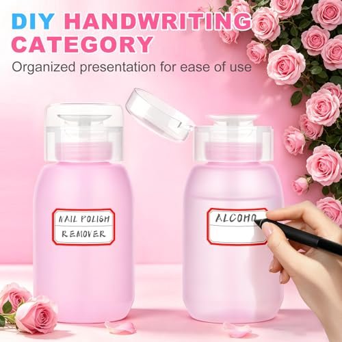 MEKK Acetone Pump Dispenser – Push Down Pump Bottle for Nail Polish Remover & Makeup Remover, 2 Pack 200ml (6.8oz) – Pink - görsel 9