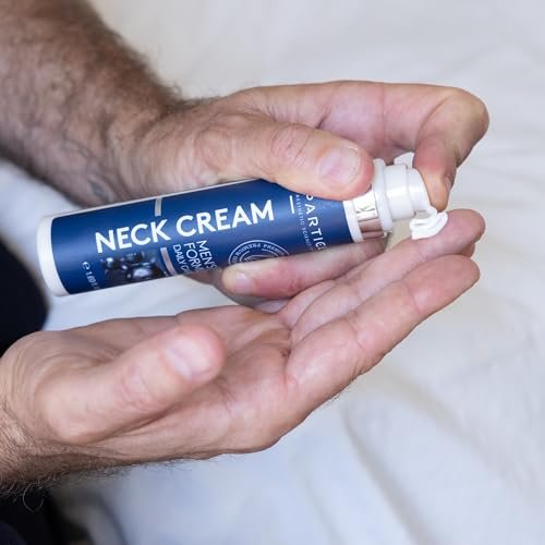 Particle Neck Cream – Daily Hydrating Men's Skin Care with Collagen, Hyaluronic Acid, Retinol, Vitamin E, Moringa Oil & Shea Butter, 1.7 fl oz Avelisse