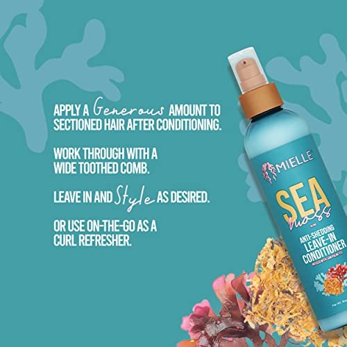 Mielle Organics Sea Moss Anti-Shedding Leave In Conditioner for Curly Hair - Moisturizing Leave In Treatment Spray 8 Oz - görsel 5
