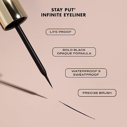 Milani Stay Put Infinite Eyeliner – Black, Long-Lasting, Smudge-Proof & Precision Tip