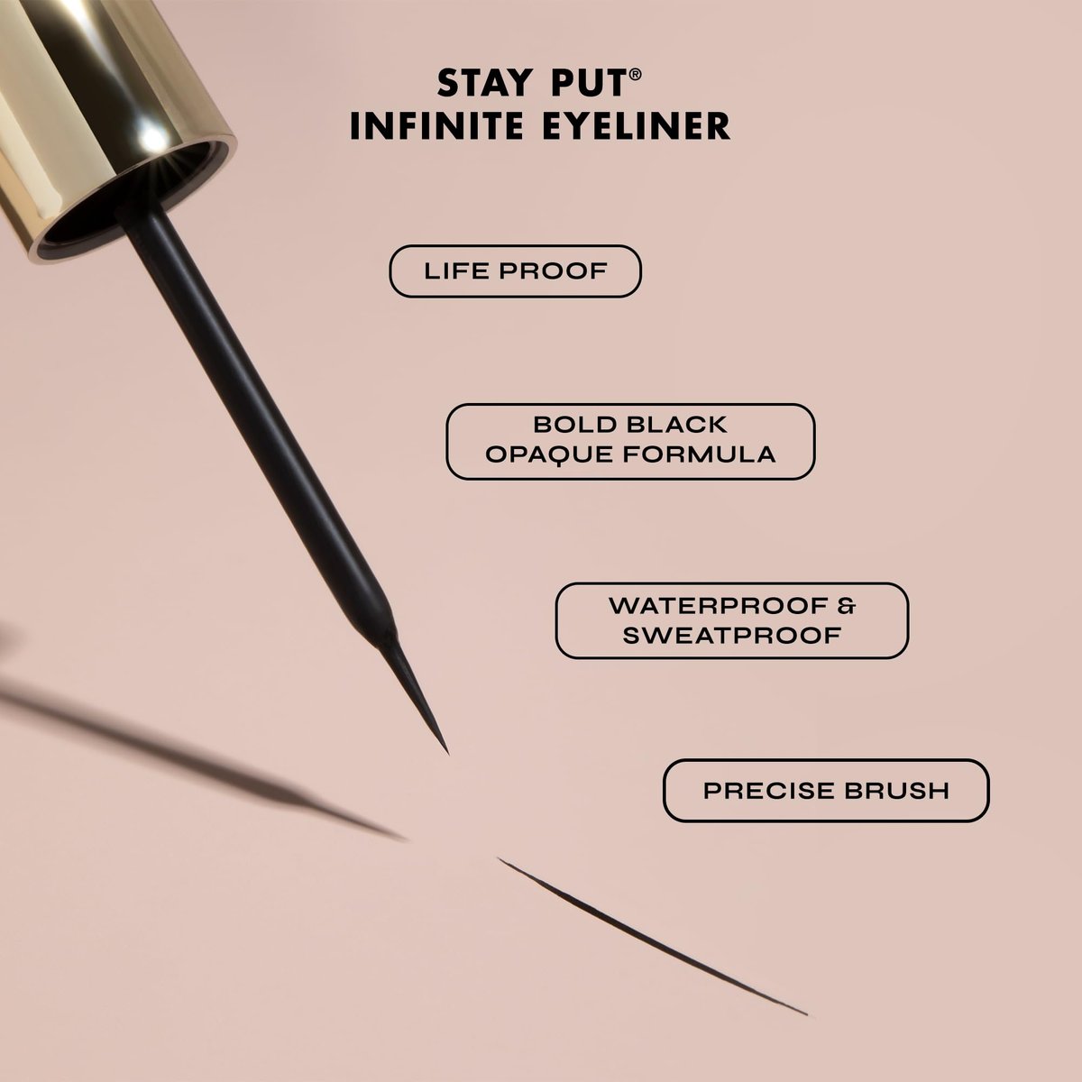 Milani Stay Put Infinite Eyeliner – Black, Long-Lasting, Smudge-Proof & Precision Tip - görsel 5