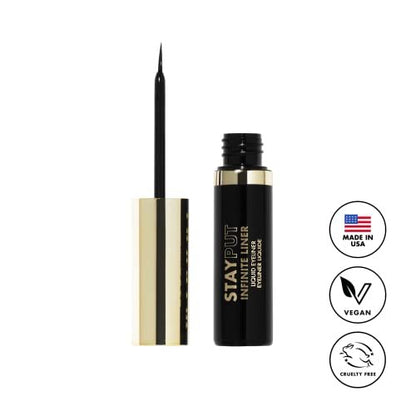 Milani Stay Put Infinite Eyeliner – Black, Long-Lasting, Smudge-Proof & Precision Tip