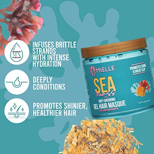 Mielle Organics Sea Moss Anti-Shedding Curl Gel Hair Masque - 8 fl oz - görsel 4