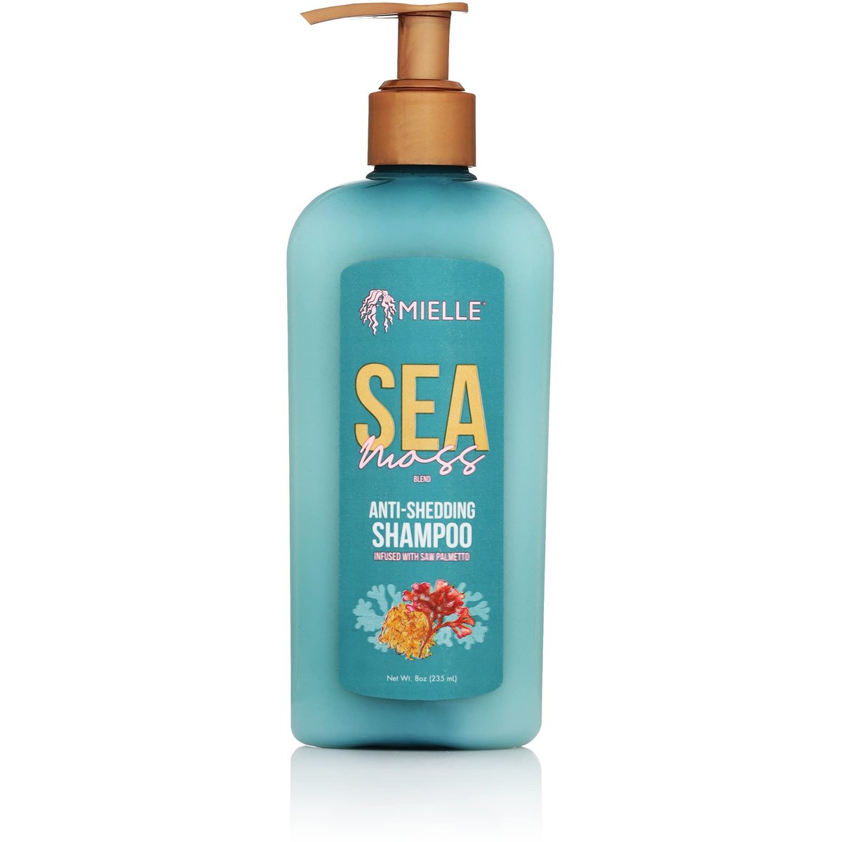 Mielle Organics Sea Moss Anti-Shedding Hair Shampoo - Hydrating Shampoo for Dry Hair - Fortifies Strands for Reduced Shedding - 8 Oz - görsel 1