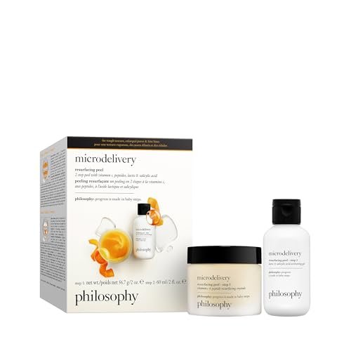 philosophy microdelivery vitamin c resurfacing peel kit - two-step facial peel with lactic acid & sunflower seed oil for smooth texture, even tone & fine lines Avelisse