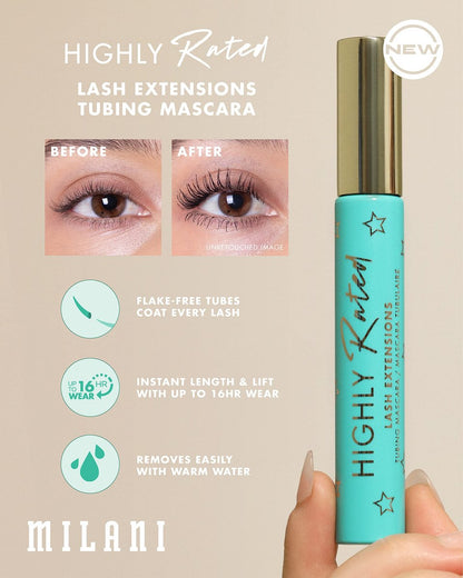 Milani Tubing Mascara - Highly Rated Length & Lift Mascara - Black - Nourishes with Shea Butter Avelisse