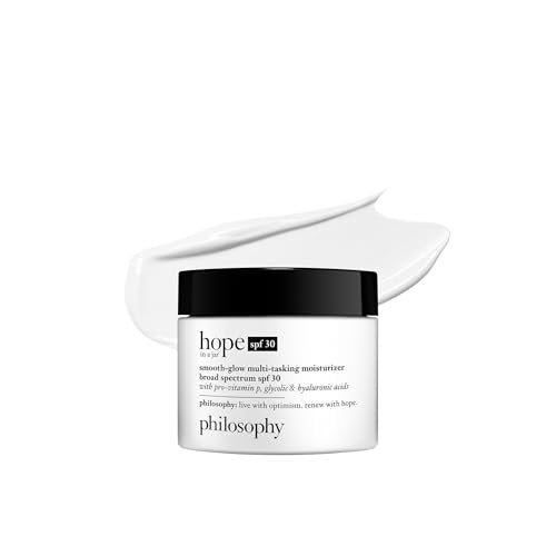 Philosophy Hope in a Jar Smooth-Glow Multi-Tasking Face Moisturizer + SPF 30 – Deep Hydration with Pro-Vitamin P, Glycolic Acid & Hyaluronic Acid, 2 fl oz Avelisse