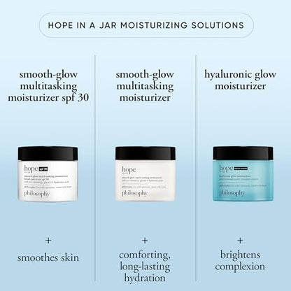 Philosophy Hope in a Jar Smooth-Glow Multi-Tasking Face Moisturizer + SPF 30 – Deep Hydration with Pro-Vitamin P, Glycolic Acid & Hyaluronic Acid, 2 fl oz Avelisse
