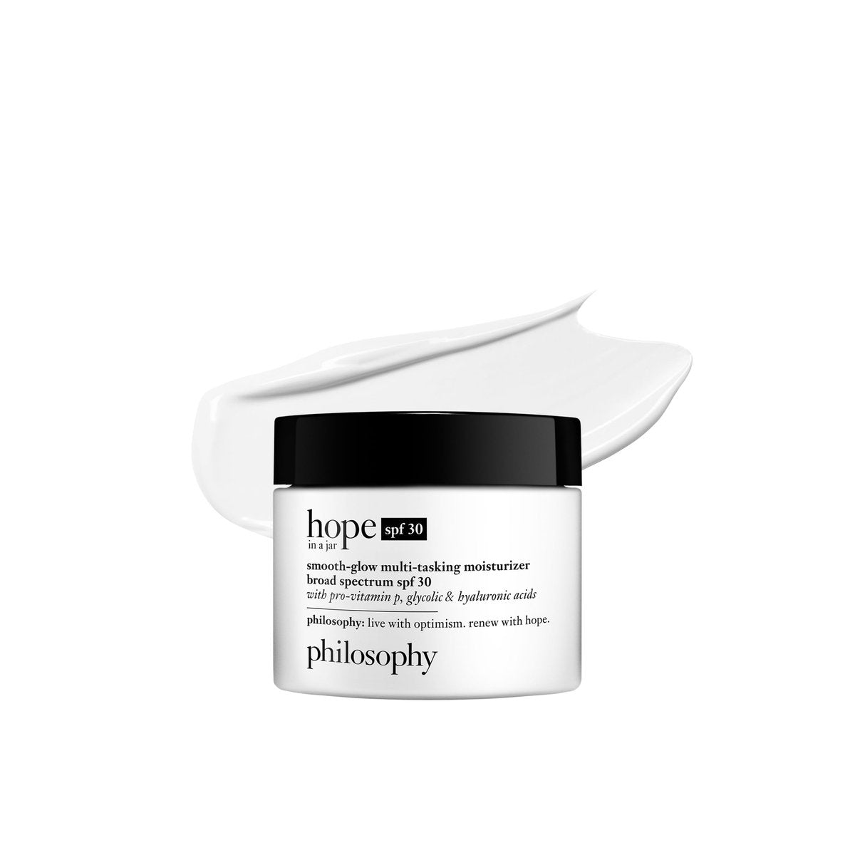Philosophy Hope in a Jar Smooth-Glow Multi-Tasking Face Moisturizer + SPF 30 – Deep Hydration with Pro-Vitamin P, Glycolic Acid & Hyaluronic Acid, 2 fl oz Avelisse