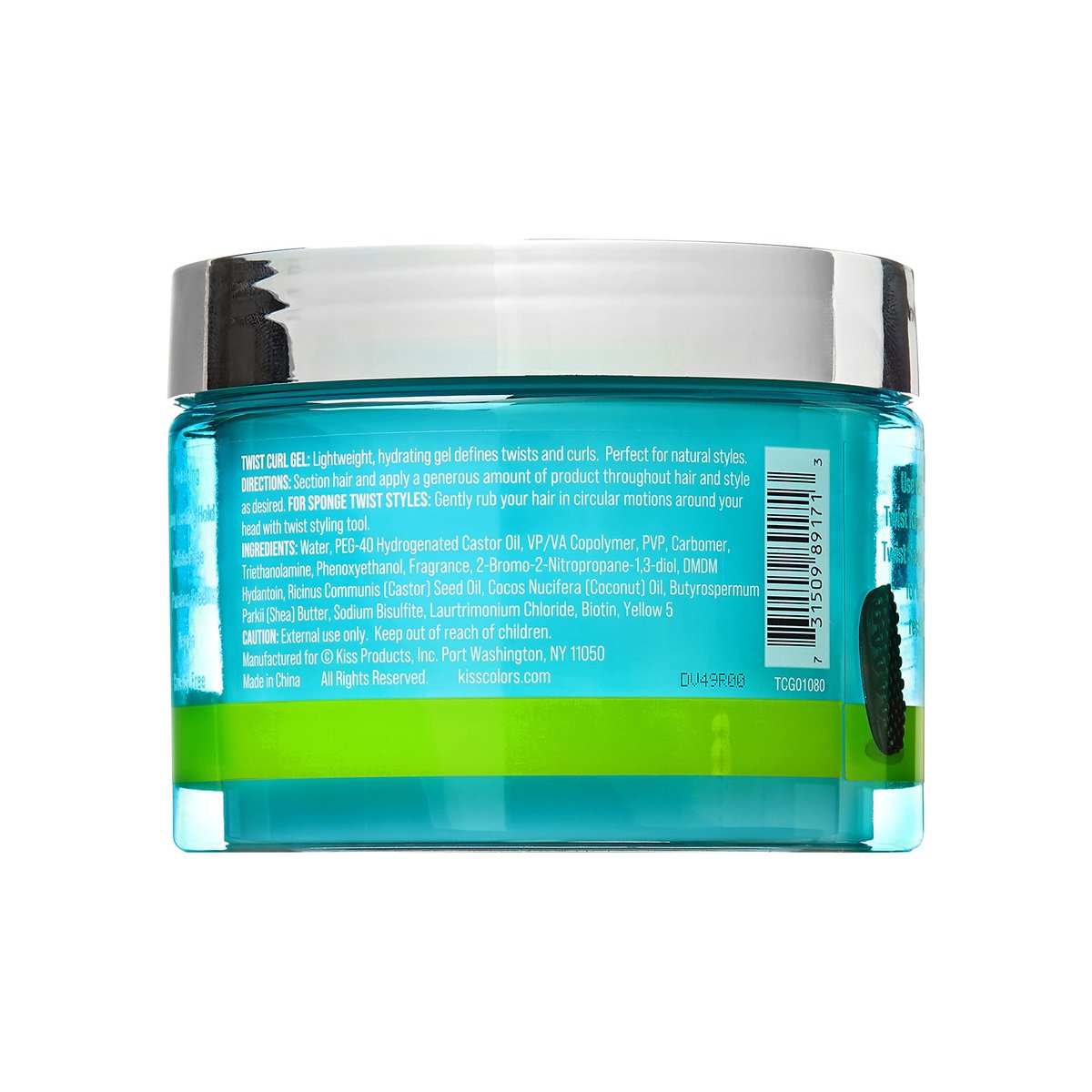 KISS COLORS & CARE Twist Curl Gel - Flexible Hold for Twists, Moisturizing with Organic Jamaican Black Castor Oil, 6 oz - görsel 17