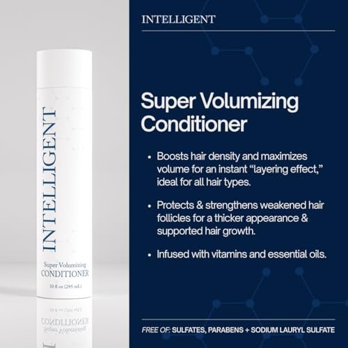Intelligent Super Volumizing Hair Loss Conditioner - Strengthens Weakened Hair & Maximizes Volume for Men and Women, 10 fl oz Avelisse