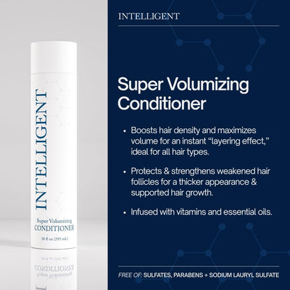 Intelligent Super Volumizing Hair Loss Conditioner - Strengthens Weakened Hair & Maximizes Volume for Men and Women, 10 fl oz Avelisse