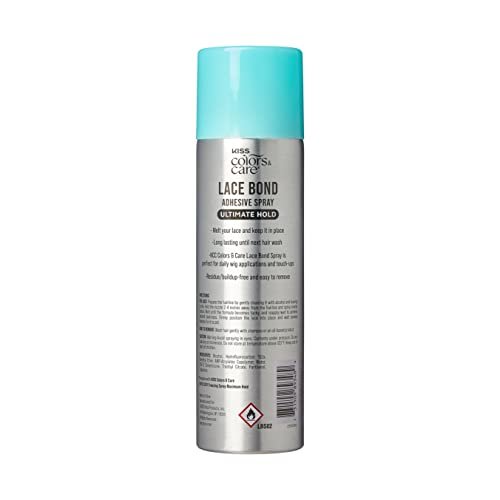 KISS Colors & Care Lace Bond Adhesive Spray Ultimate Hold 11.1 oz - Sweat Proof & Water Resistant Lace Frontal Adhesive - görsel 4