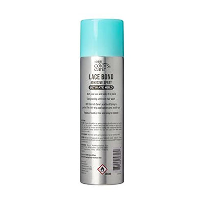 KISS Colors & Care Lace Bond Adhesive Spray Ultimate Hold 11.1 oz - Sweat Proof & Water Resistant Lace Frontal Adhesive