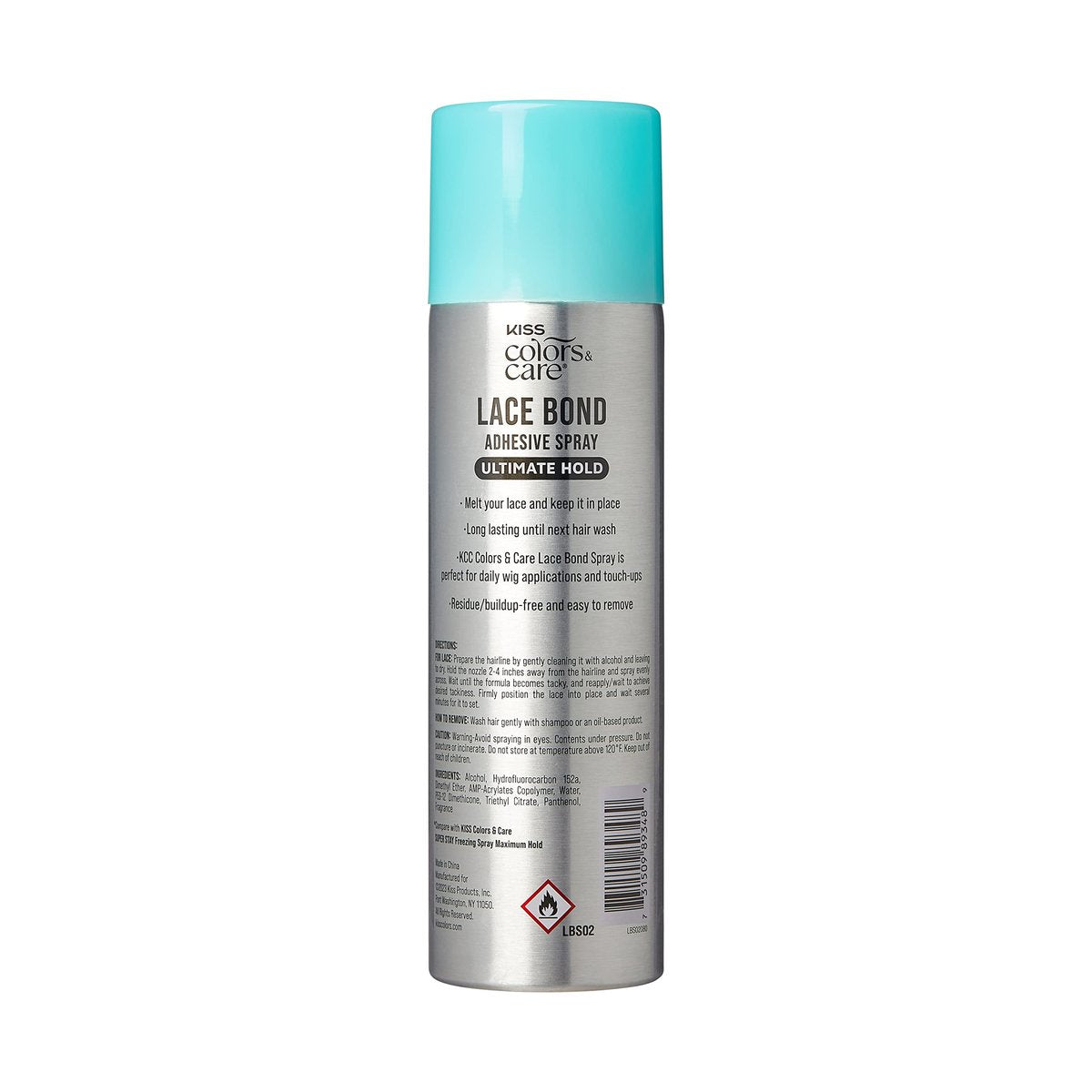 KISS Colors & Care Lace Bond Adhesive Spray Ultimate Hold 11.1 oz - Sweat Proof & Water Resistant Lace Frontal Adhesive - görsel 3